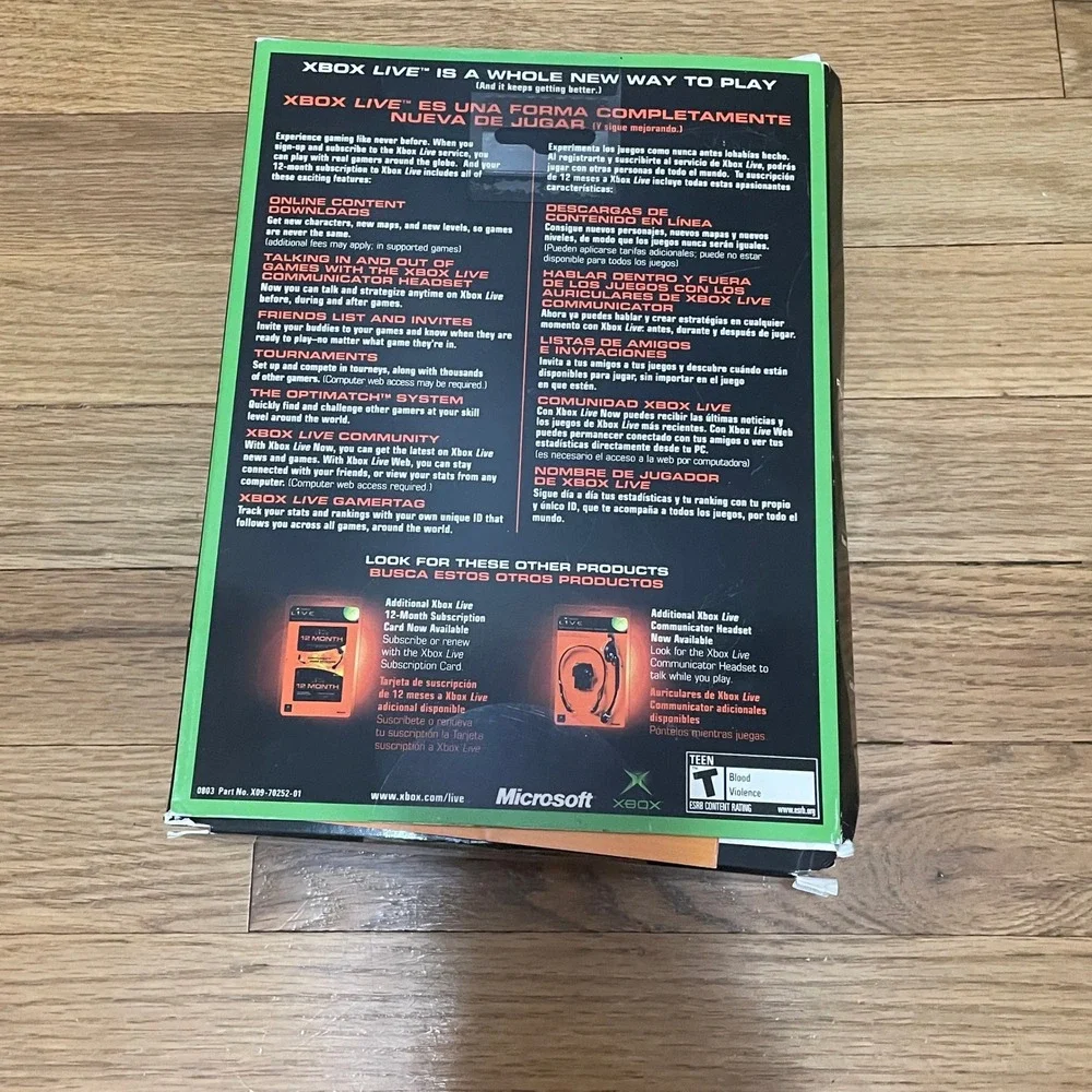 Rare VTG Microsoft Xbox Live Starter Kit Original Xbox MechAssault Headset NIB